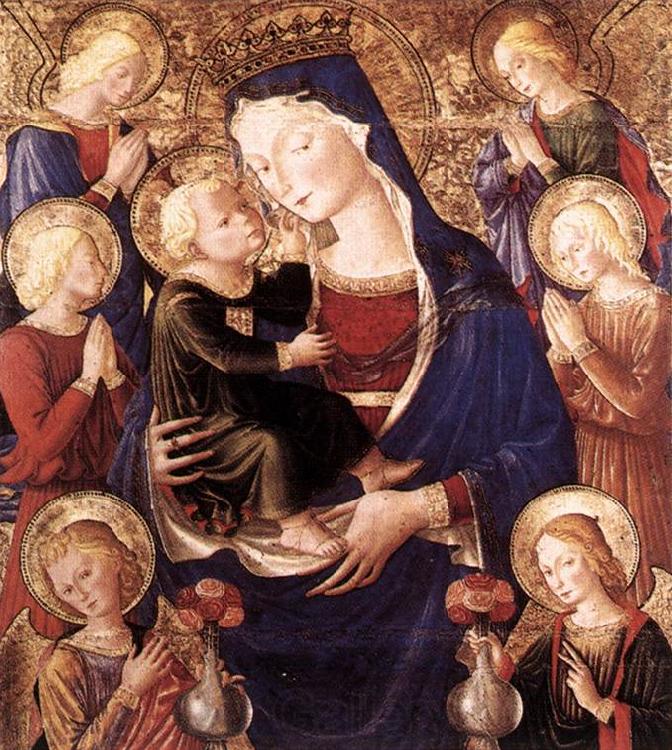 CAPORALI, Bartolomeo Virgin and Child with Angels f Spain oil painting art